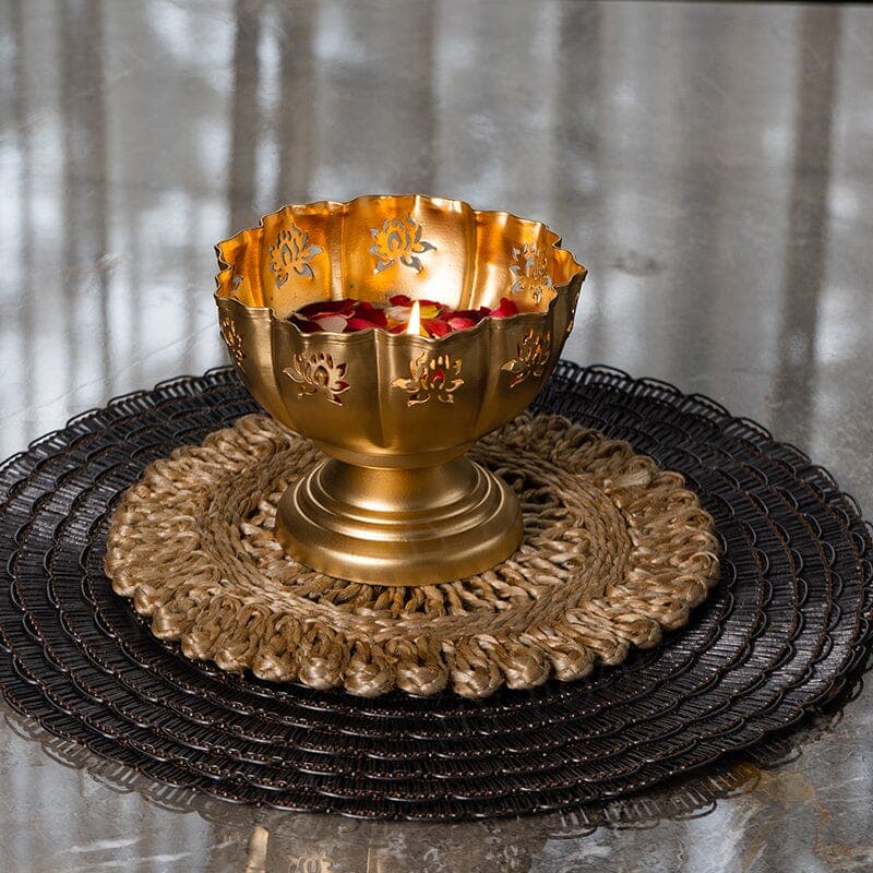 Spherevant Gold Brass Decorative Bowl Set For Pooja Pack Of 3 — product view 1