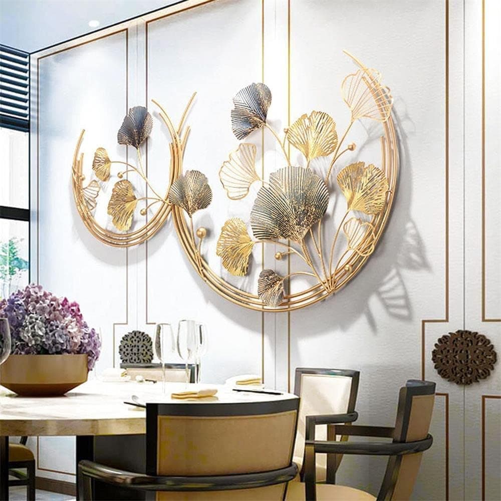 Spherevant Gold Metal Wall Art For Home Decor Pack Of 2 — product view 1