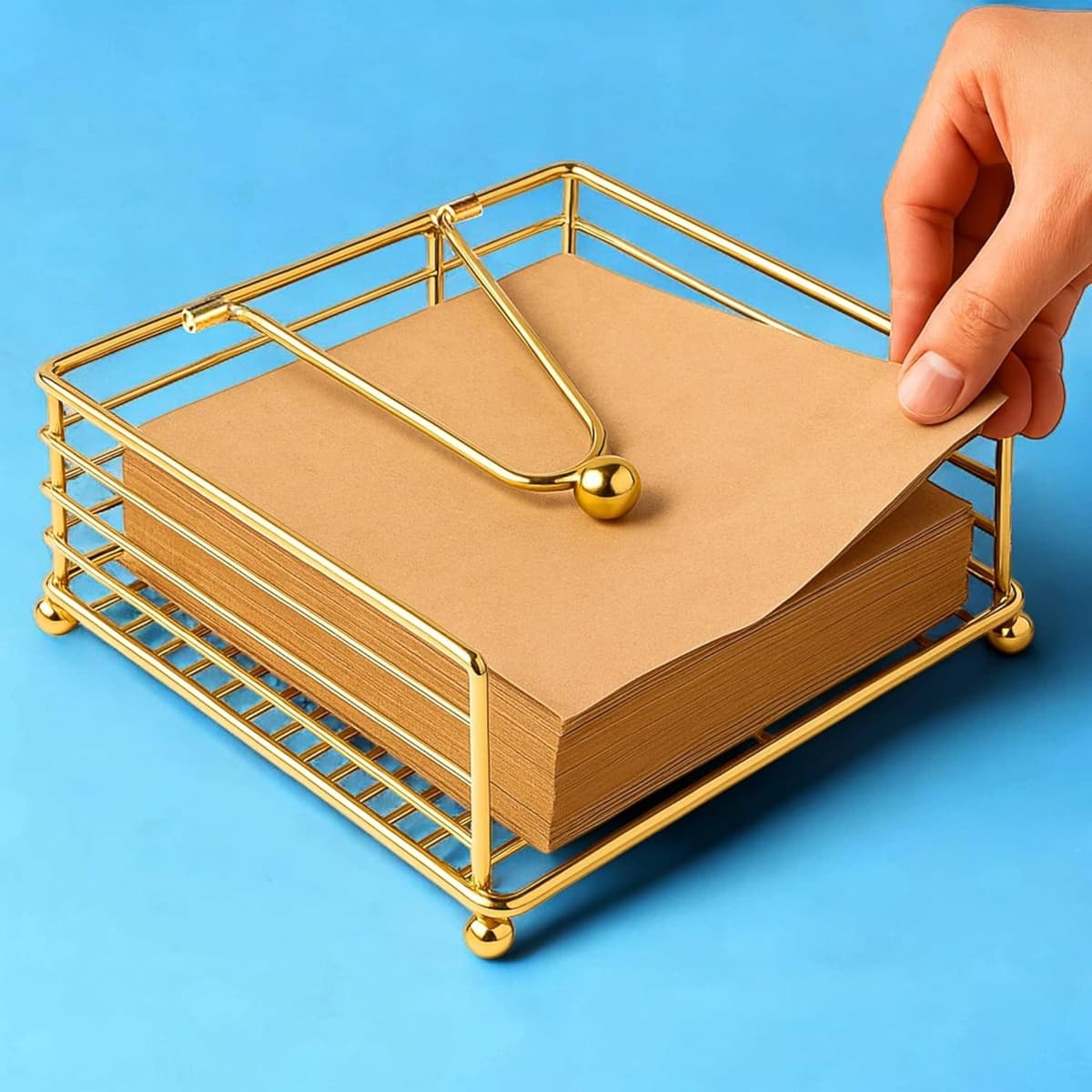 Spherevant Gold Metal Napkin Holder For Home Decor