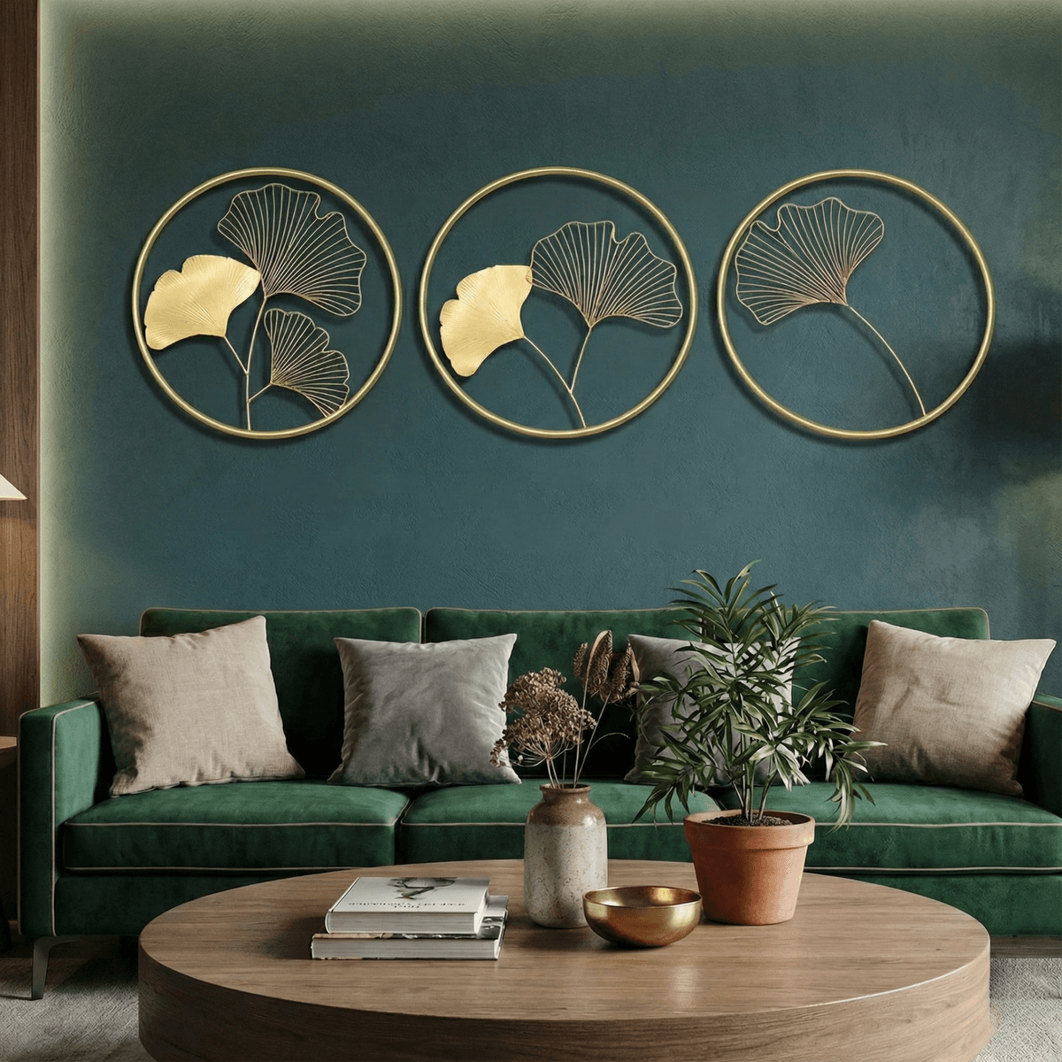 Gold Metal Wall Art For Kitchen Pack Of 3