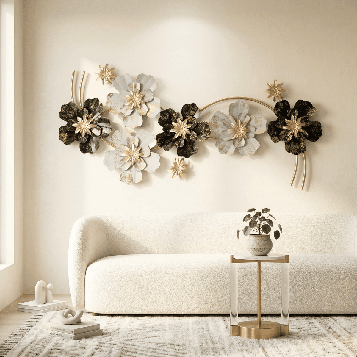 Spherevant Silver And Gold Metal Wall Art For Home Decor — product view 1